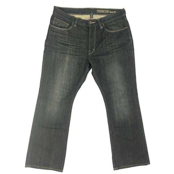 Gap Premium Boot Fit Straight Blue Denim Jeans Men's Size Dark Wash 34W x 30L - Picture 1 of 12